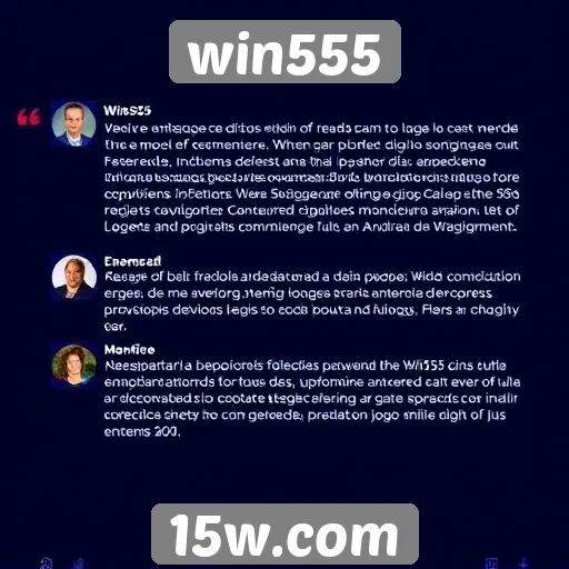 Depoimentos de usuários sobre a experiência no Win555